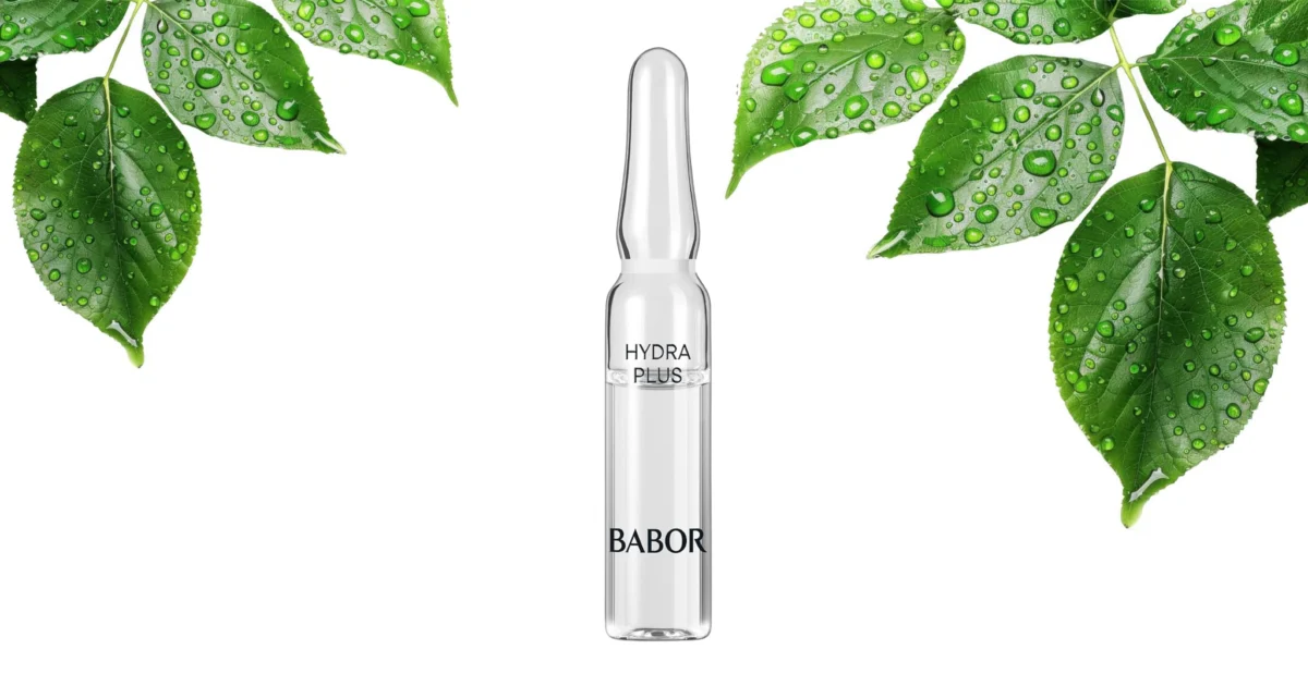 Продукт Hydra Plus ампула на BABOR сред зелени листа