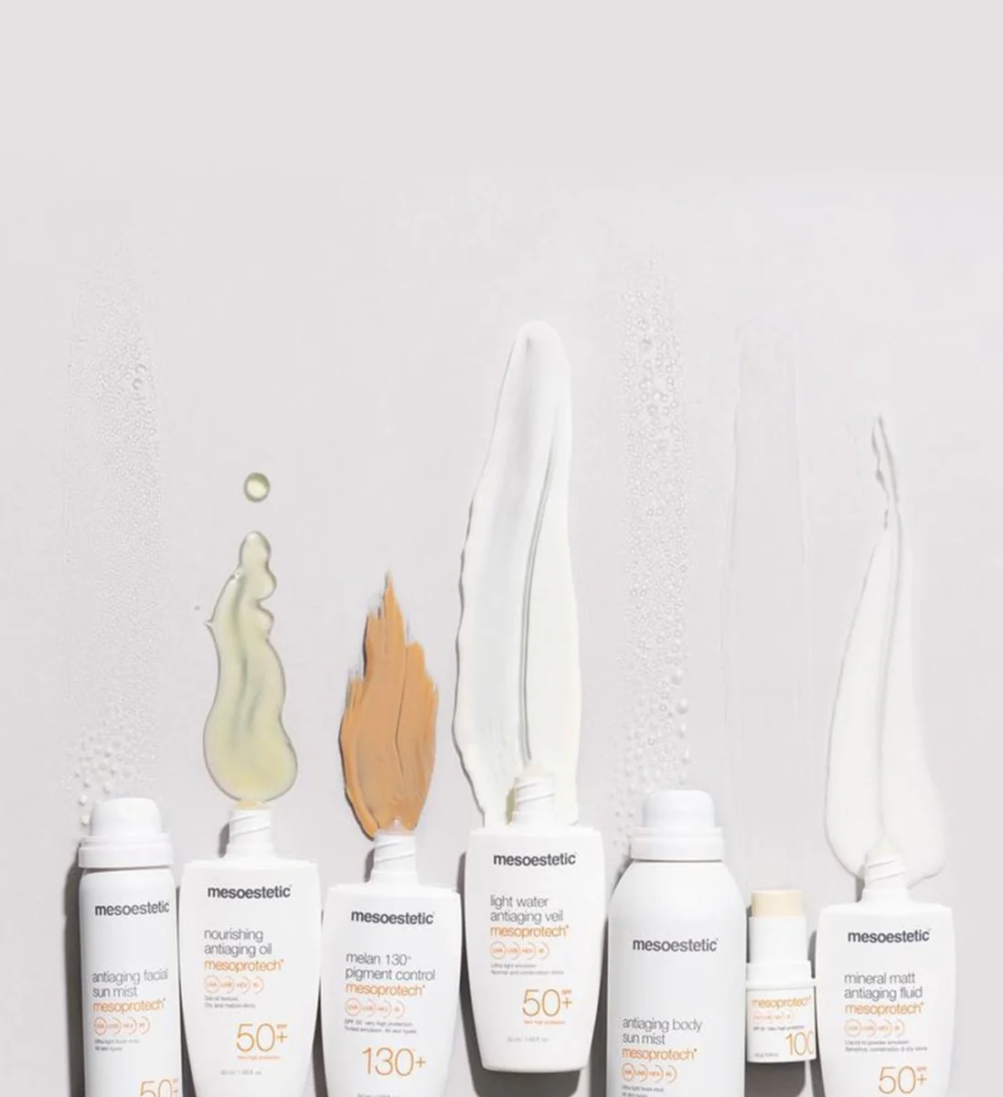Продуктова серия mesoestetic с текстури на кремове
