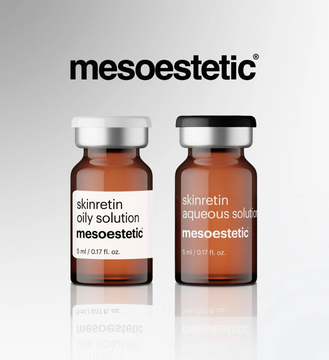 Продукти Skinretin Oily Solution и Aqueous Solution на mesoestetic